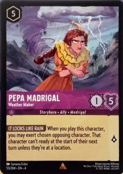 53/204 PEPA MADRIGAL WEATHER MAKER URSULAS RETURN RARE DISNEY LORCANA CARD - Image 1