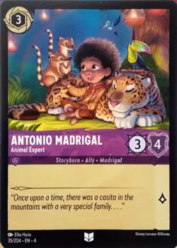 35/204 ANTONIO MADRIGAL ANIMAL EXPERT URSULAS RETURN DISNEY LORCANA CARD - Image 1