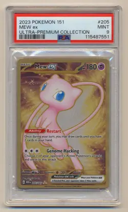 PSA 9 Pokemon 151 Ultra Premium Collection Promo METAL Mew EX 205/165 MINT! - Image 1