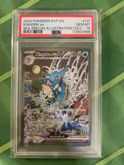 2024 POKEMON SVP EN-SV BLACK STAR PROMO #131 KINGDRA EX PSA 10, ended with 666 - Image 1