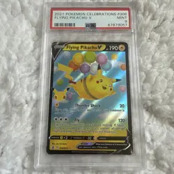 Pokemon TCG Flying Pikachu v Holo Ultra Rare Card 006/025 Celebrations PSA 9 - Image 1