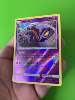 Arbok 27/68 Hidden Fates Reverse Holo Pokemon Card NM - Image 3