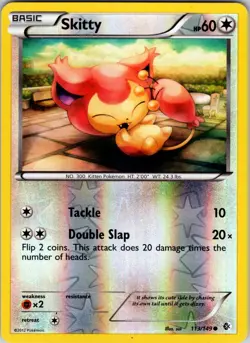 Skitty 113/149 Boundaries Crossed Pokemon MP Reverse Holo - Image 1