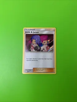 Jessie & James 58/68 Hidden Fates Holo Pokemon Card LP+ - Image 1