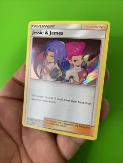 Jessie & James 58/68 Hidden Fates Holo Pokemon Card LP+ - Image 3