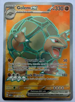 Golem EX 189/165 Pokemon TCG English Scarlet Violet 151 Ultra Rare Art Holo NM - Image 1