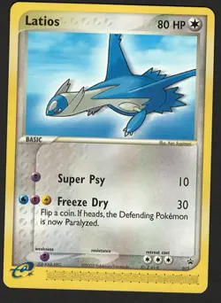 Latios Black Star Promo 015 LP (Nintendo Promo 15) Pokemon Card Vintage - Image 3