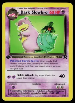 Pokemon Card - Dark Slowbro Team Rocket 29/82 Rare 1st Edition - Image 1