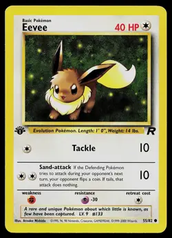 Pokemon Card - Eevee Team Rocket 55/82 Common 1st Edition - Image 1