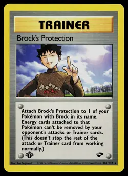 Pokemon Card - Brock's Protection 1st Edition Gym Challenge 101/132 Rare - Image 1