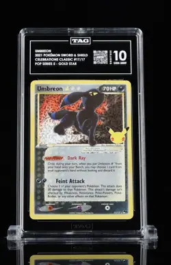 Pokemon Umbreon Star Gold Star Holo TAG 10 Celebrations Classic #17/17 - Image 1