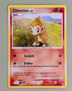 Cosmos Holo Chimchar w/ Swirl - Diamond & Pearl 76/130 Common - MP - Pokemon TCG - Image 1