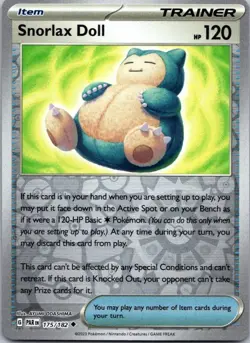 Snorlax Doll 175/182 UC Paradox Rift Pokemon Reverse Holo NM - Image 1