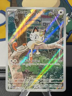 Pokemon TCG Meowth 106/094 Me02: Phantasmal Flames Illustration Rare Holo - Image 1