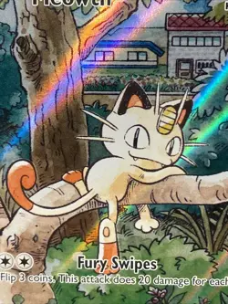 Pokemon TCG Meowth 106/094 Me02: Phantasmal Flames Illustration Rare Holo - Image 2