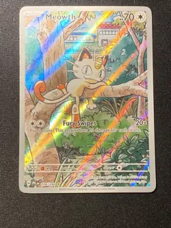 Pokemon TCG Meowth 106/094 Me02: Phantasmal Flames Illustration Rare Holo - Image 5