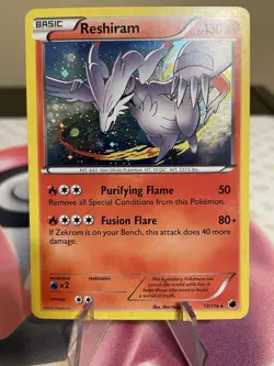 Pokemon TCG Reshiram 17/116 Plasma Freeze Holo Rare 2013 NM - Image 1