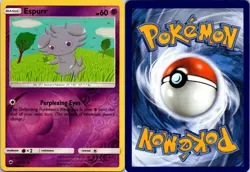 Espurr 59/147 C Burning Shadows Pokemon Reverse Holo NM - Image 3