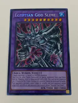 Yugioh - Egyptian God Slime x 3 - 1st Edition Secret Rare LP - Free Holo Card A - Image 2