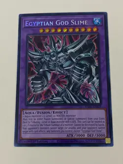 Yugioh - Egyptian God Slime x 3 - 1st Edition Secret Rare LP - Free Holo Card A - Image 3