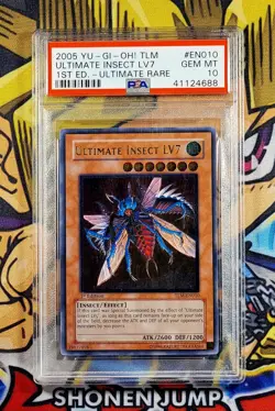 Yu-Gi-Oh! ULTIMATE INSECT LV7 1st Ed Lost Millennium TLM-EN010 PSA 10 GEM MINT - Image 1