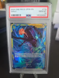 Sanji [Secret Rare] OP06-119 Wings of the Captain Foil PSA 10 (One Piece) - Image 1