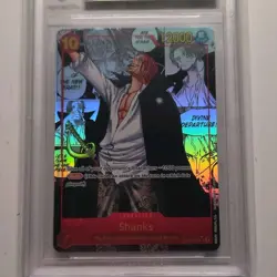 Bandai Shanks OP09-004 Emperors in the New World SR Manga Art BGS 9.5 Holo - Image 1