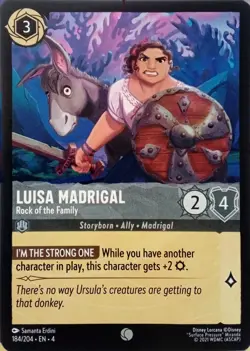 184/204 LUISA MADRIGAL ROCK OF THE FAMILY URSULAS RETURN DISNEY LORCANA CARD - Image 1