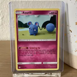 Pokemon Azurill SM-Cosmic Eclipse 146/236 Common Regular Basic 60 HP Card TCG - Image 1