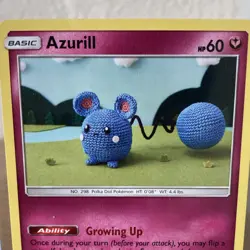 Pokemon Azurill SM-Cosmic Eclipse 146/236 Common Regular Basic 60 HP Card TCG - Image 2