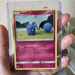 Pokemon Azurill SM-Cosmic Eclipse 146/236 Common Regular Basic 60 HP Card TCG - Image 4