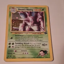Pokemon Giovanni's Nidoking 7/132 Gym Challenge Holo Rare 120 HP Card English - Image 1