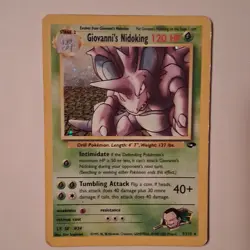 Pokemon Giovanni's Nidoking 7/132 Gym Challenge Holo Rare 120 HP Card English - Image 2