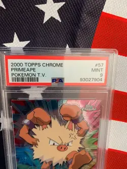 PSA 2000 Topps Chrome Pokemon, PRIMEAPE- POKEMON T.V. #57 Clean Card - Image 2