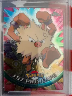 PSA 2000 Topps Chrome Pokemon, PRIMEAPE- POKEMON T.V. #57 Clean Card - Image 3