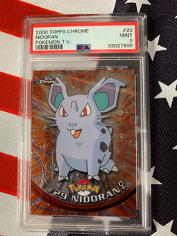 PSA 2000 Topps Chrome Pokemon, NIDORAN- POKEMON T.V. #29 Clean Card - Image 1