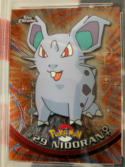 PSA 2000 Topps Chrome Pokemon, NIDORAN- POKEMON T.V. #29 Clean Card - Image 2