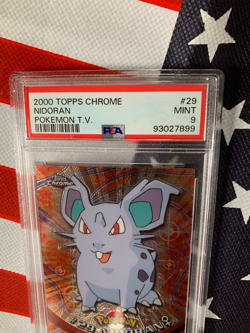PSA 2000 Topps Chrome Pokemon, NIDORAN- POKEMON T.V. #29 Clean Card - Image 3