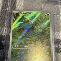 Pokemon TCG Bulbasaur Scarlet & Violet 151 Full Art Rare Card 166/165 - Image 2