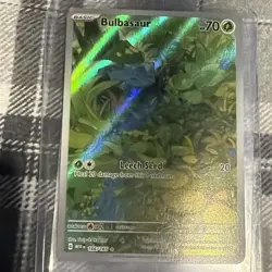 Pokemon TCG Bulbasaur Scarlet & Violet 151 Full Art Rare Card 166/165 - Image 3