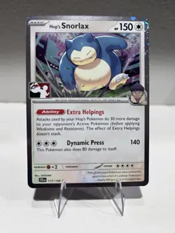 Hop's Snorlax Rare Pokemon Prize Pack Series Cards 117/159 NM - Image 1