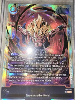 Gogeta FB09-122 Secret Rare Dual Evolution Dragon Ball Card English Fusion World - Image 1