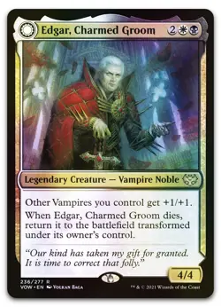 Edgar, Charmed Groom #236 (Foil) (LP) Crimson Vow VOW Magic MTG - Image 1