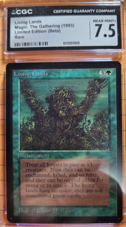 MTG - 1993 - Beta - Living Lands - CGC Graded 7.5 - Image 1