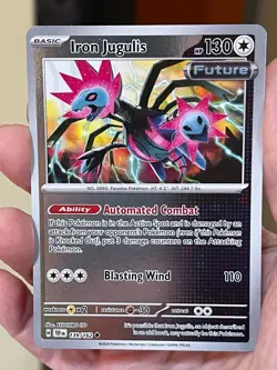 POKEMON IRON JUGULIS 158/182 UNCOMMON REVERSE HOLOFOIL TEMPORAL FORCES NM CARD - Image 1