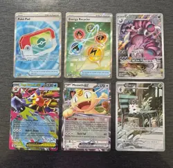 Perfect Order Pokemon Card Bundle Lot Of 6 Poke Pad Full Art Meowth Ex Spewpa - Image 1