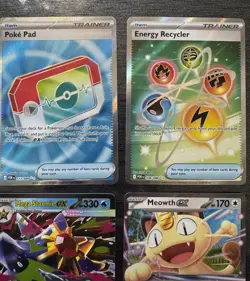 Perfect Order Pokemon Card Bundle Lot Of 6 Poke Pad Full Art Meowth Ex Spewpa - Image 2