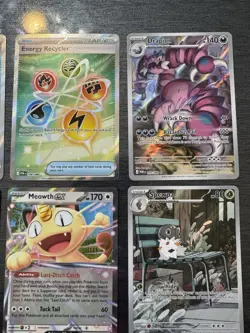 Perfect Order Pokemon Card Bundle Lot Of 6 Poke Pad Full Art Meowth Ex Spewpa - Image 3