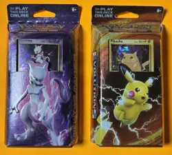 Mewtwo Mayhem and Pikachu Power Theme Deck 2016 Pokemon XY Evolutions SEALED - Image 1