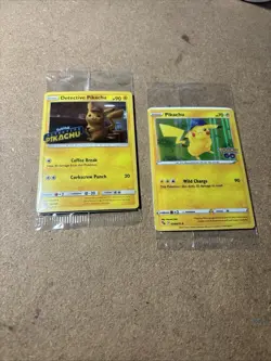 Pikachu Promotional Cards, Sealed, Pokemon Go, Detective Pikachu, New - Image 1